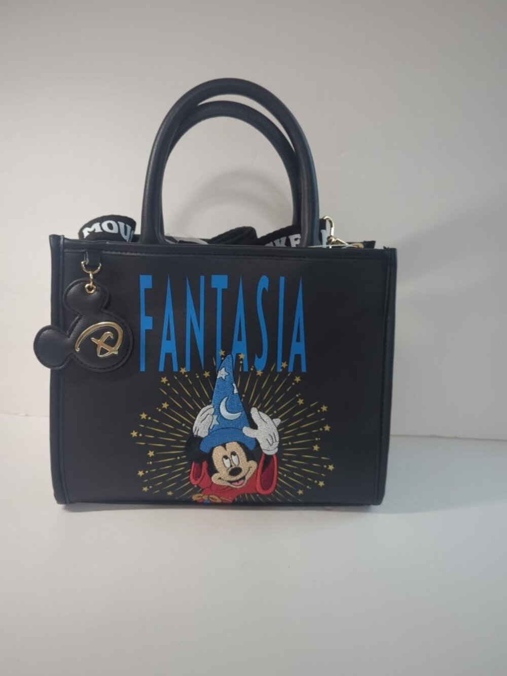 Primark Disney Fantasia Mickey Mouse Medium Black Handbag NWT